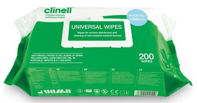 Clinell Universal Wipes &quot;flow pack&quot;